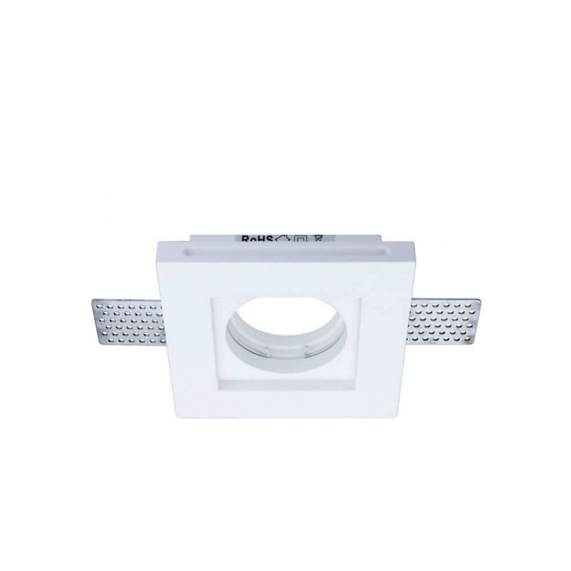Einbaurahmen Trimless für LED GU10 Quadratisch Weiß
