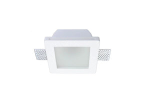 Einbaurahmen Trimless für LED GU10 Quadratisch matt 1-fach Weiß
