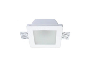 Einbaurahmen Trimless für LED GU10 Quadratisch matt 1-fach Weiß