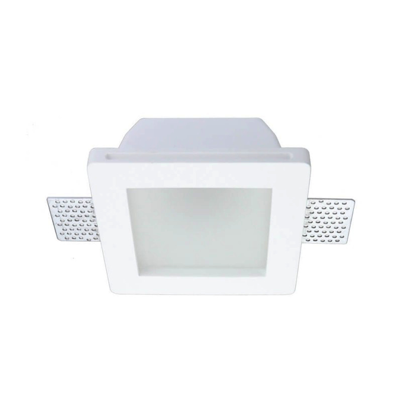 Einbaurahmen Trimless für LED GU10 Quadratisch matt 1-fach Weiß