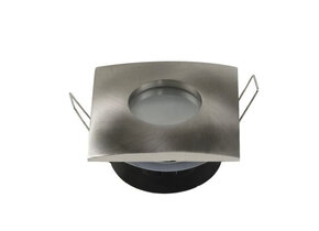 Einbaurahmen für LED GU10 Strahlwassergeschützt Quadratisch Inox IP65