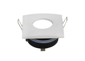 Einbaurahmen für LED GU10 Strahlwassergeschützt Quadratisch Weiß IP65