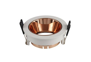 Einbaurahmen für LED GU10 Rund Weiß mit bronzenen Reflektor