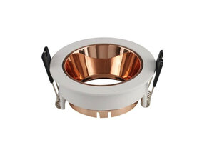 Einbaurahmen für LED GU10 Rund Weiß mit bronzenen Reflektor