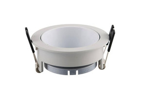 Einbaurahmen für LED GU10 Rund Weiß mit weißem Reflektor