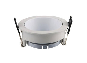 Einbaurahmen für LED GU10 Rund Weiß mit weißem Reflektor