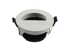 Einbaurahmen für LED GU10 Rund mit Halbkreis-Lichtauslass Weiß