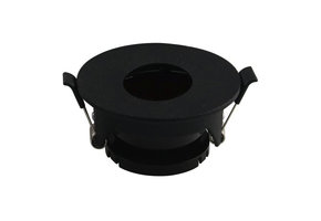 Einbaurahmen für LED GU10 Rund mit rundem Lichtauslass Schwarz