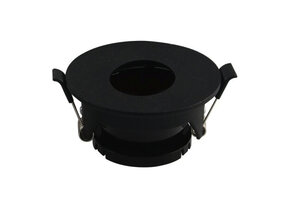 Einbaurahmen für LED GU10 Rund mit rundem Lichtauslass Schwarz