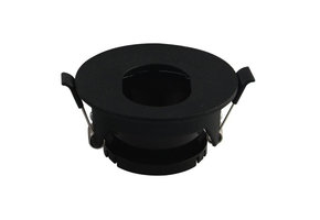 Einbaurahmen für LED GU10 Rund mit ovalem Lichtauslass Schwarz