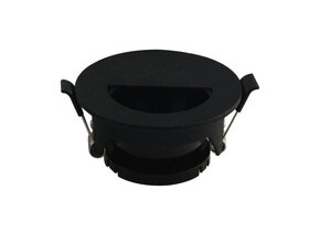 Einbaurahmen für LED GU10 Rund mit Halbkreis-Lichtauslass Schwarz