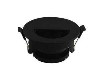 Einbaurahmen für LED GU10 Rund mit Halbkreis-Lichtauslass Schwarz