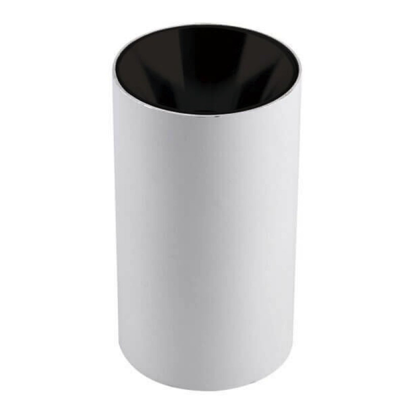 Deckenstrahler GU10 Rund Weiß mit schwarzem Reflektor