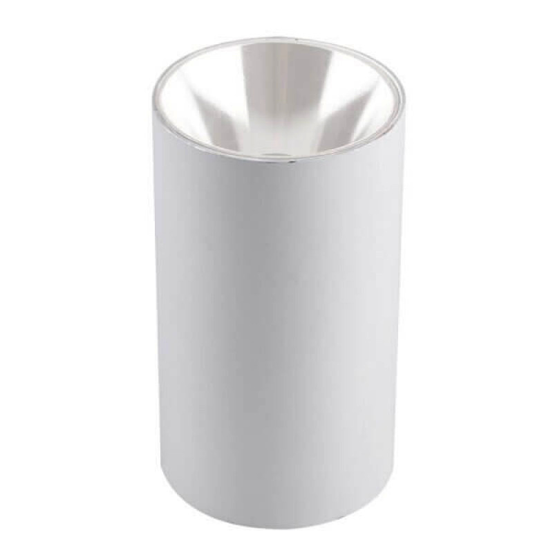 Deckenstrahler GU10 Rund Weiß mit weißem Reflektor