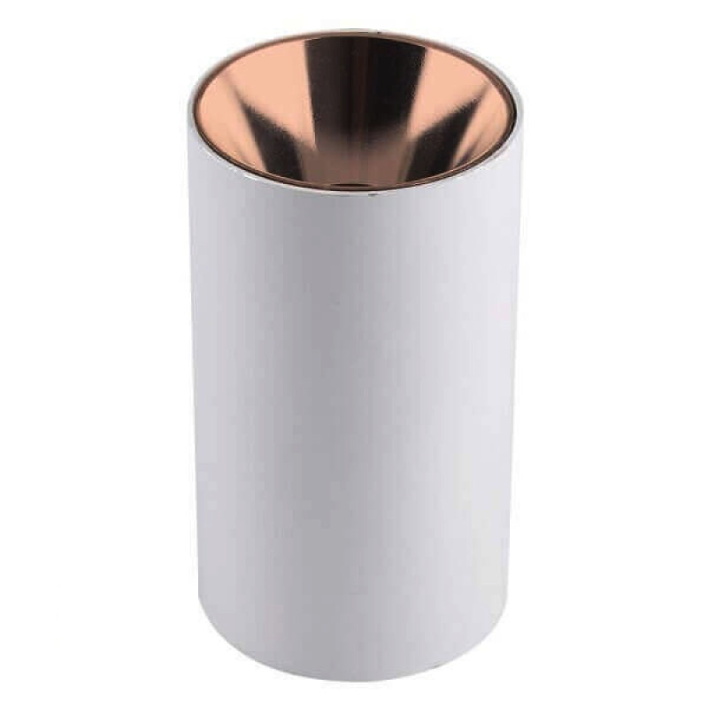 Deckenstrahler GU10 Rund Weiß mit bronzenen Reflektor