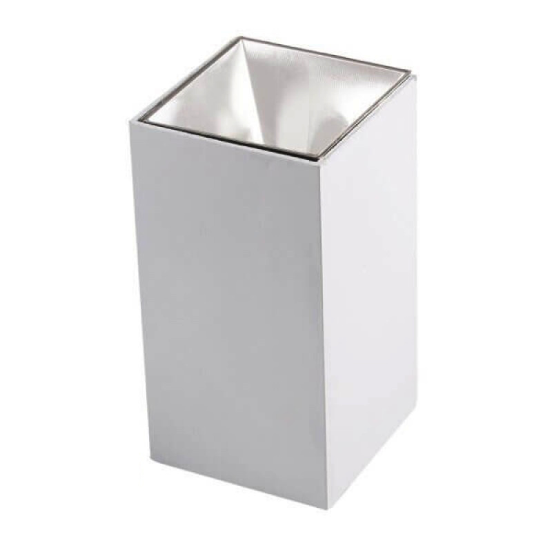 Deckenstrahler GU10 Quader Weiß mit weißem Reflektor