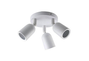 Deckenstrahler GU10 schwenkbar 3-flammig Weiß