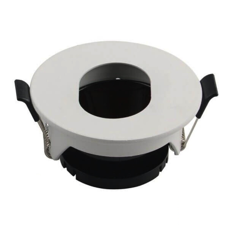 Einbaurahmen für LED GU10 Rund mit ovalem Lichtauslass Weiß