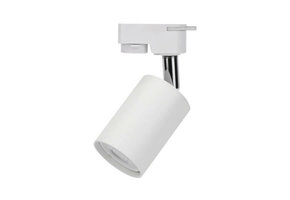 3-Phasen Schienenstrahler mit GU10-Fassung Aluminium Weiß