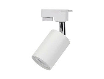 3-Phasen Schienenstrahler mit GU10-Fassung Aluminium Weiß