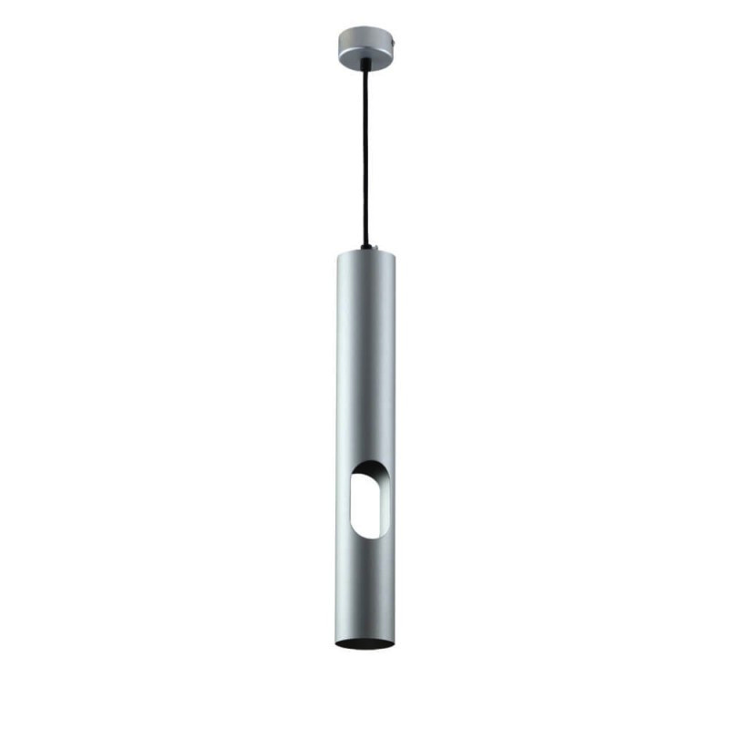 Pendelleuchte mit seitlichem Lichtauslass für GU10 40cm Silber