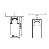 48V Stromschiene R35 Magnetic Line Schwarz 1m
