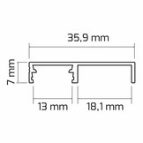 Aluprofil FLOORLINE 2m