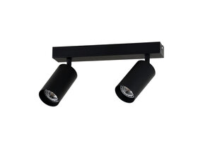 Deckenstrahler GU10 Aluminium schwenkbar 2-flammig Schwarz