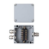 Kabelverbindungsdose mit 3 Kabeleinlässen 450V 24A Metall IP65