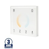 LED DMX-RF 4 Zonen CCT Wandcontroller weiß