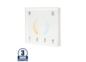 LED DMX-RF 4 Zonen CCT Wandcontroller weiß