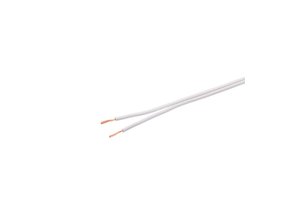 PVC Anschluss- u. Begleitleitung H03VH-H 2x0,75 weiß 1m