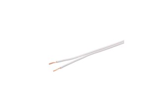 PVC Anschluss- u. Begleitleitung H03VH-H 2x0,75 weiß 1m