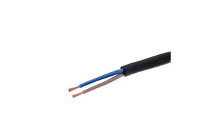 Gummileitung H05RR-F 2x1,5mm² schwarz isoliert 1m