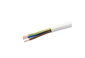 PVC Schlauchleitung H05VV-F 3 G 1,5 weiß 1m