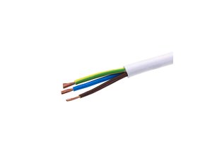 Schlauchleitung H05VV-F 3x2,5mm² weiß isoliert 1m