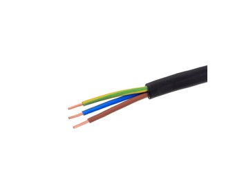 Erdkabel schwarz isoliert NYY-3x1,5