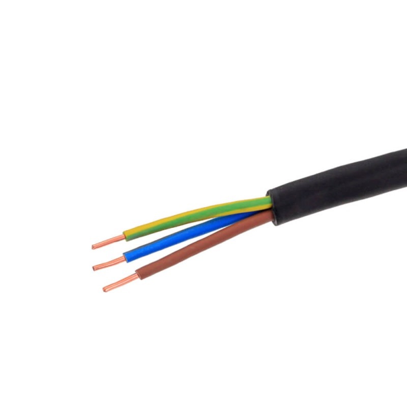Erdkabel schwarz isoliert NYY-3x2,5
