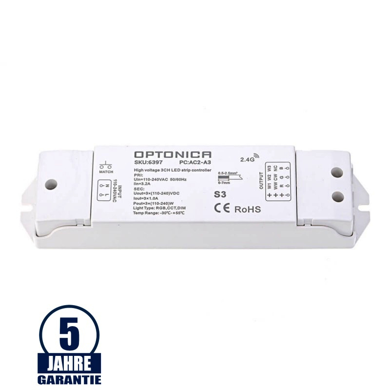 LED S3 Controller 230V (CCT, RGB, Single Color)