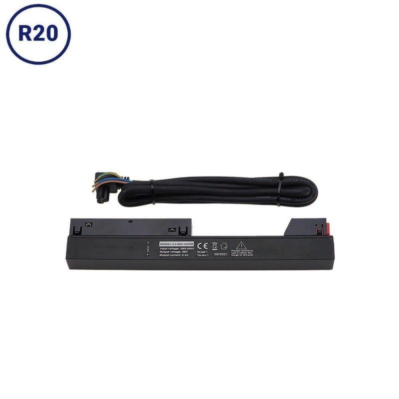 100W/200W 48V Einbaunetzteil für Magnetic Line Schiene R20