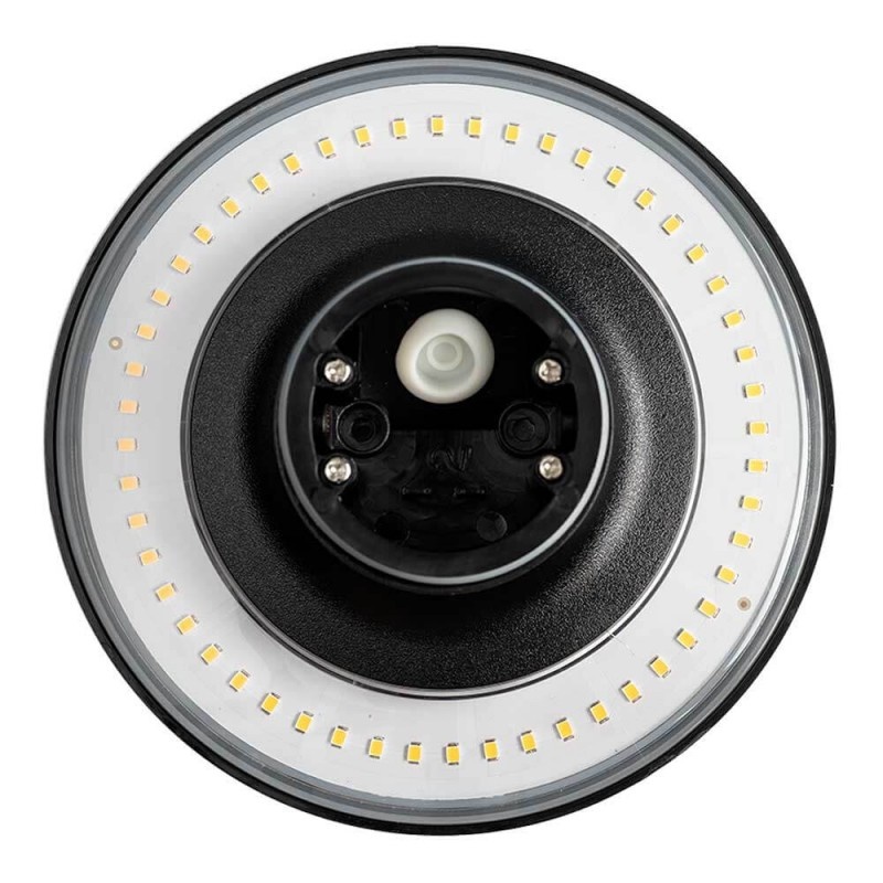 12W LED Wandleuchte Rund Schwarz IP65 Warmweiß