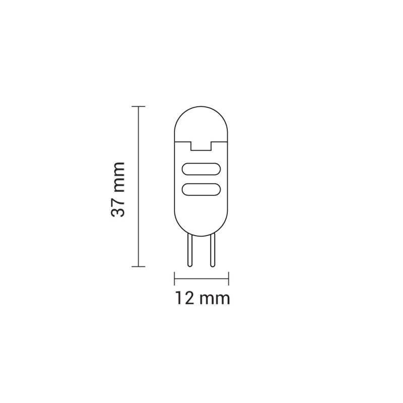 2W LED G4 12V AC/DC Matt Warmweiß