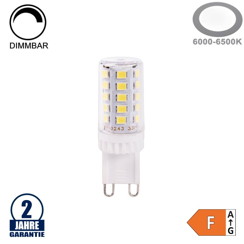 4W LED G9 230V Kaltweiß Dimmbar