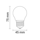 2W LED FILAMENT E27 G45 Birne Glas 200 Lumen Neutralweiß