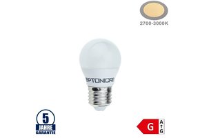 4W LED E27 G45 Birne Kunststoff Professional Warmweiß