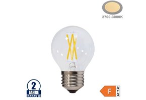 4W LED FILAMENT E27 G45 Birne Glas 400 Lumen Warmweiß