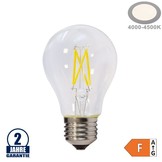 4W LED FILAMENT E27 A60 Birne Glas 400 Lumen Neutralweiß
