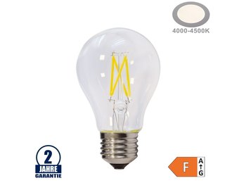 4W LED FILAMENT E27 A60 Birne Glas 400 Lumen Neutralweiß