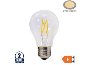 4W LED FILAMENT E27 A60 Birne Glas 400 Lumen Warmweiß
