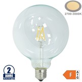 4W LED FILAMENT E27 G125 Birne Glas 400 Lumen Warmweiß